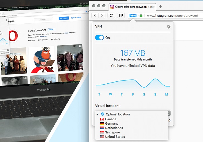 Bật VPN trên Opera được nhiều người sử dụng